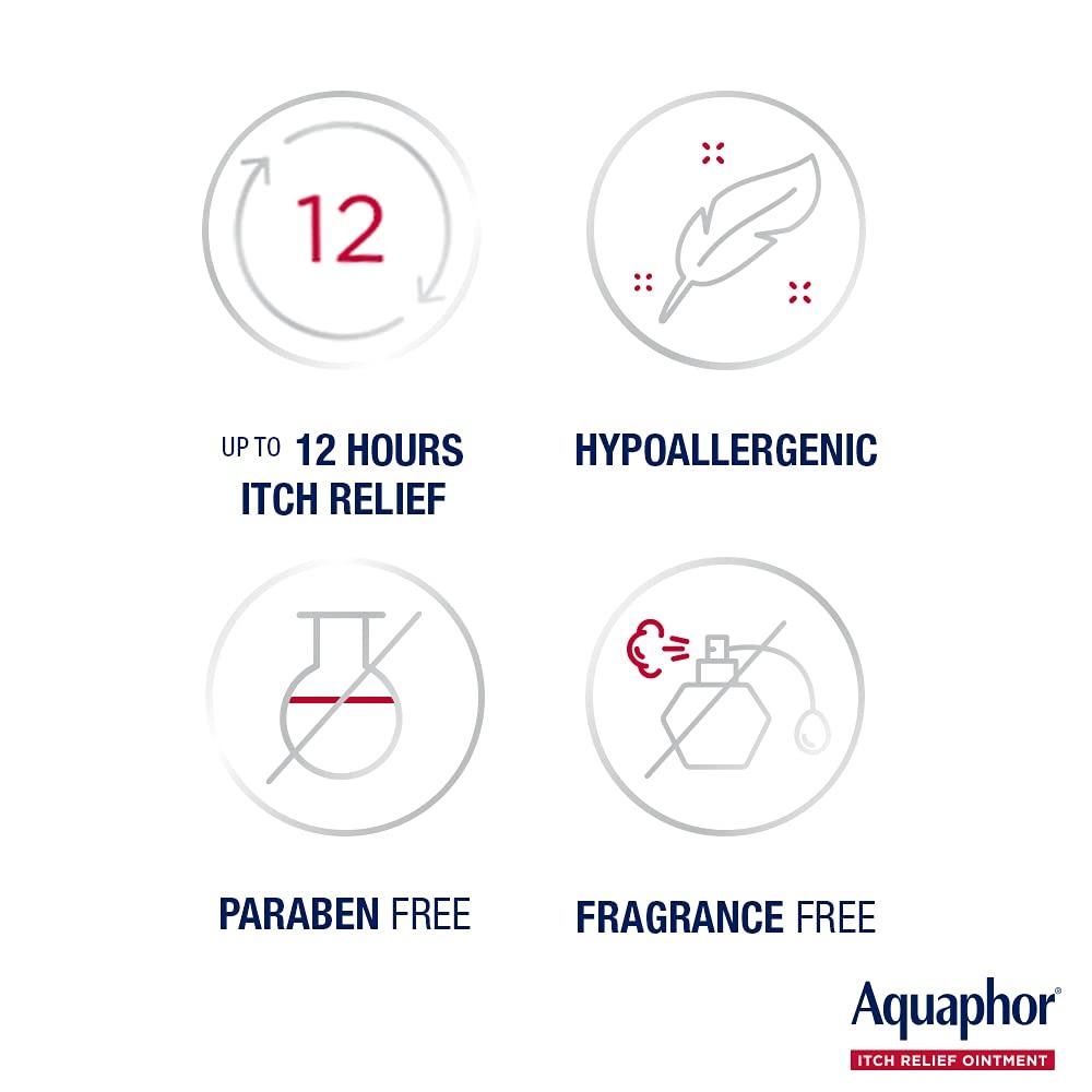 imageAquaphor Itch Relief Ointment Maximum Strength 1 Hydrocortisone Relieves Itch from Skin Irritation Insect Bites Psoriasis Skin Rashes Eczema ampamp Poison Ivy 2 oz