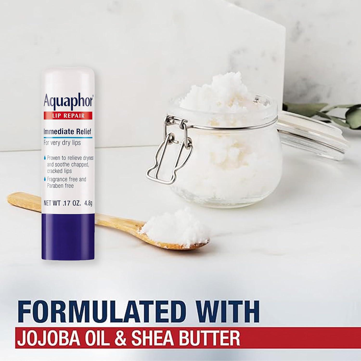 imageAquaphor Skin Care Set Healing Ointment ampamp Lip Repair Sticks MultiPurpose Moisturizer for Dry Skin ampamp Chapped Lips 3x175 Oz Tube  4x017 Oz Stick175 Fl Oz Pack of 7